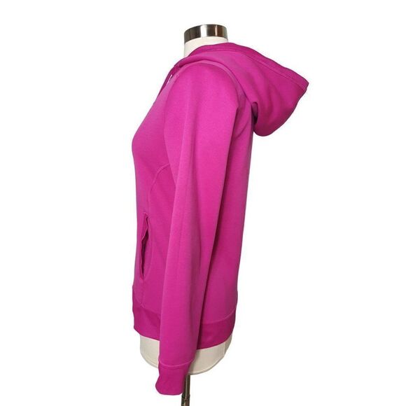 Under Armour Women's UA Hooded Jacket Semi-Fitted Medium Pink Fuchsia - Picture 4 of 7
